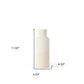 11" Beige And White Color Block Ceramic Cylinder Table Vase