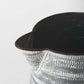 11" Gray and White Abstract Metal Jug Vase