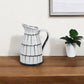 10" Black And White Cylinder Ceramic Urns Jars