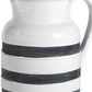 9" Blue And White Cylinder Ceramic Urns Jars