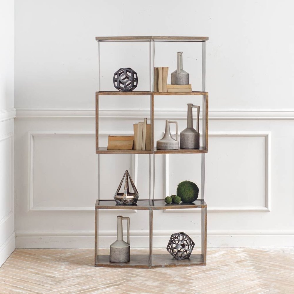 9" Gray And White Cylinder Ceramic Urns Jars