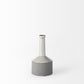 9" Gray And White Cylinder Ceramic Urns Jars