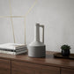 9" Gray And White Ceramic Cylinder Table Vase