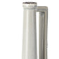 13" Gray And White Cylinder Ceramic Urns Jars