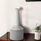 13" Gray And White Cylinder Ceramic Urns Jars