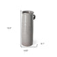 12" Gray Cylinder Ceramic Urns Jars