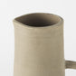 17" White and Natural Ceramic Decorative Jug Tabletop Sculpture