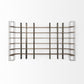 Brown Nickel and Solid Wood Six Tier Bookcase