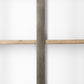 Brown Nickel and Solid Wood Six Tier Bookcase