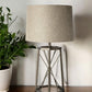 29" Bronze Lamp Base LED With Beige Shade