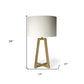 Metallic Gold Tone Geometric Table Lamp
