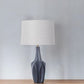Sculptural Slate Blue Table Lamp