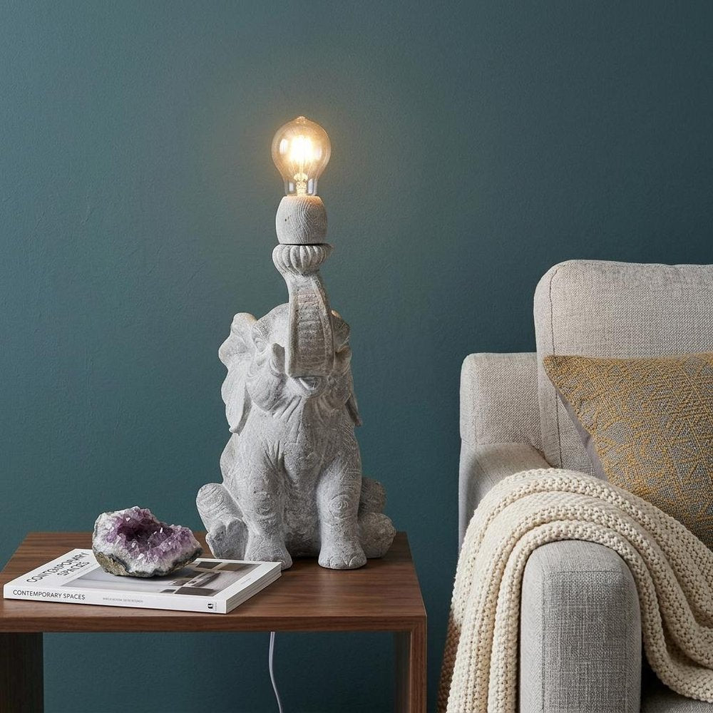 16" Gray Lamp Base LED