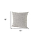 18" Gray Linen Throw Pillow Cover