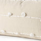 Clouds On Cream Canvas Lumbar Pillow Cover