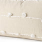 Clouds On Cream Canvas Lumbar Pillow Cover