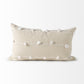 Clouds On Cream Canvas Lumbar Pillow Cover