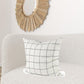 White And Black Grid Square Accent Pillow Cover