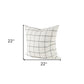 White And Black Grid Square Accent Pillow Cover