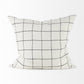 White And Black Grid Square Accent Pillow Cover