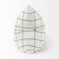 White And Black Grid Square Accent Pillow Cover