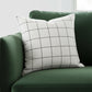 White And Black Grid Square Accent Pillow Cover