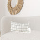 White And Black Grid Lumbar Accent Pillow Cover