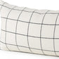 White And Black Grid Lumbar Accent Pillow Cover