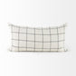White And Black Grid Lumbar Accent Pillow Cover