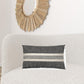 Black And White Striped Lumbar Accent Pillow Cover