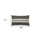 Black And White Striped Lumbar Accent Pillow Cover