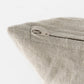 Canvas Beige And White Lumbar Accent Pillow Cover