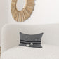 Dark Gray Detailed Lumbar Throw Pillow Cover