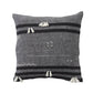 Dark Gray Detailed Throw Pillow Cover