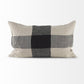 Beige And Black Plaid Pattern Lumbar Throw Pillow Cover