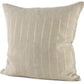 Beige And Gold Striped Pillow Cover