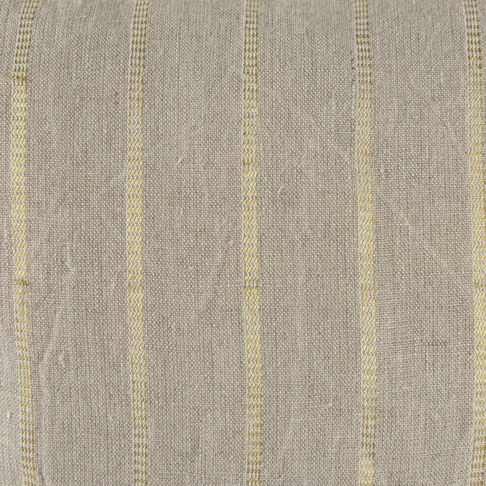 Beige And Gold Striped Pillow Cover