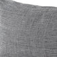 14" X 26" Black And White Herringbone Plaid Linen Throw Pillow Cover