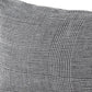 14" X 26" Black And White Herringbone Plaid Linen Throw Pillow Cover