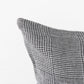 14" X 26" Black And White Herringbone Plaid Linen Throw Pillow Cover