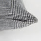 14" X 26" Black And White Herringbone Plaid Linen Throw Pillow Cover