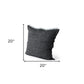 20" Gray Linen Throw Pillow Cover