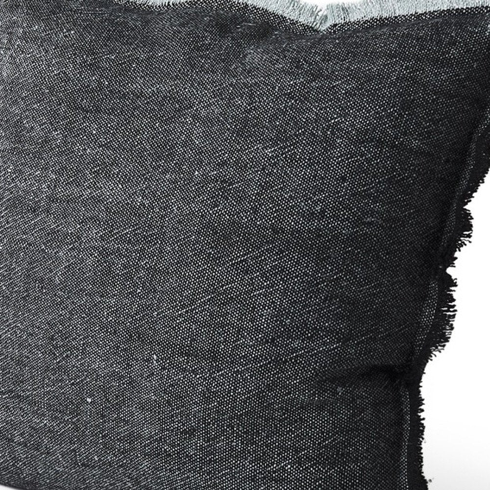 20" Gray Linen Throw Pillow Cover