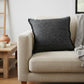 20" Gray Linen Throw Pillow Cover