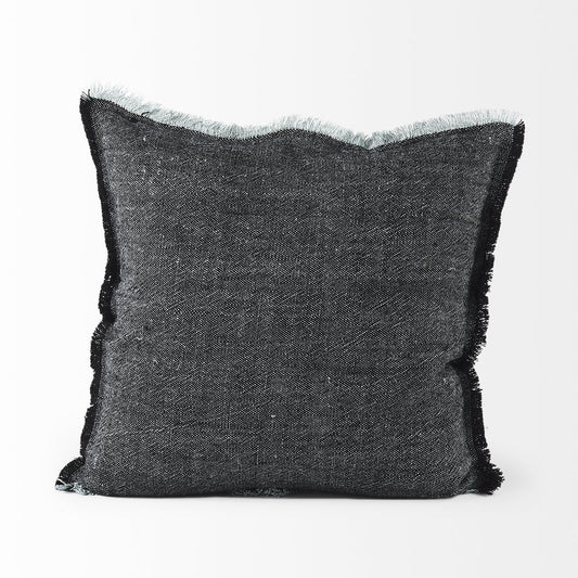 20" Gray Linen Throw Pillow Cover