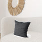 20" Gray Linen Throw Pillow Cover