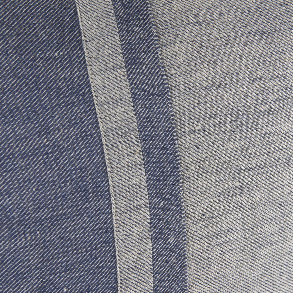 20" Blue And Gray Striped Linen Throw Pillow Cover