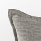 14" X 26" Dark Gray And Light Gray Striped Linen Lumbar Throw Pillow Cover