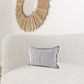 Light Gray Fringed Lumbar Throw Pillow Cover