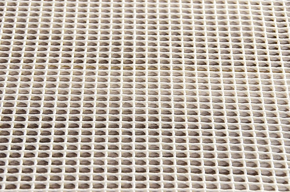 4' x 6' Ivory Striped Weave Non Slip Rug Pad